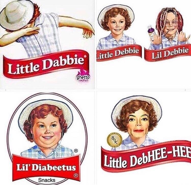 michael jackson little debbie - Little Debbie Lil Debbie Little Dabbie ghetto Lil' Diabeetus Little DebHEEHee Snacks