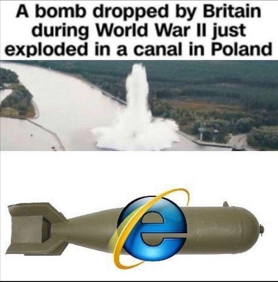 bomb dropped by british in poland - A bomb dropped by Britain during World War Ii just exploded in a canal in Poland @