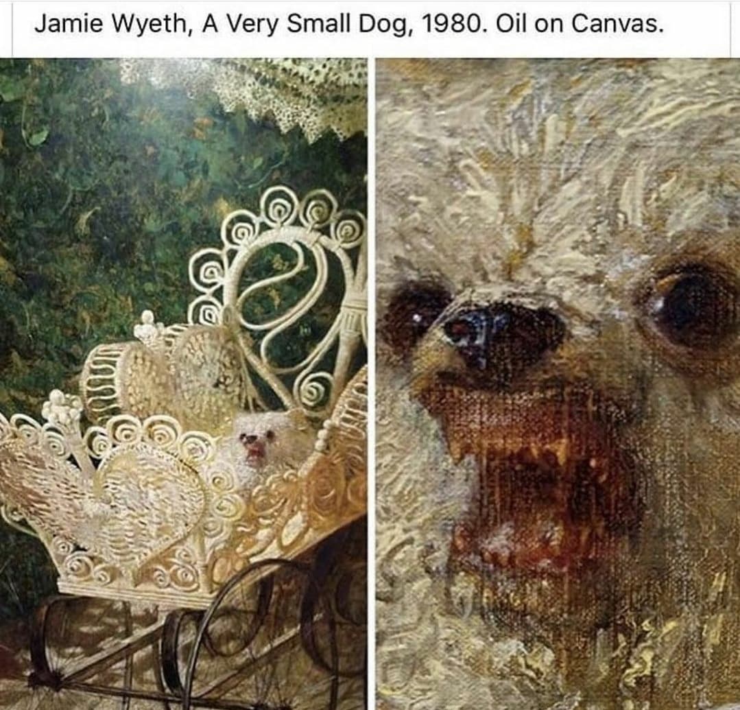 very small dog jamie wyeth - Jamie Wyeth, A Very Small Dog, 1980. Oil on canvas.