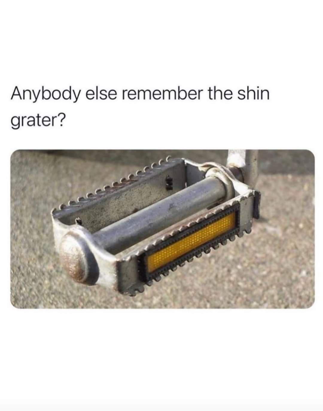 80s metal pedals - Anybody else remember the shin grater?