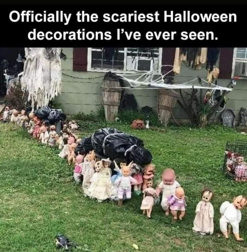 creepy doll halloween decorations - Officially the scariest Halloween decorations I've ever seen.