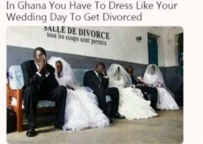 divorce dress - In Ghana You Have To Dress Your Wedding Day To Get Divorced Dalle De Divorce tous les coups sont permis Am