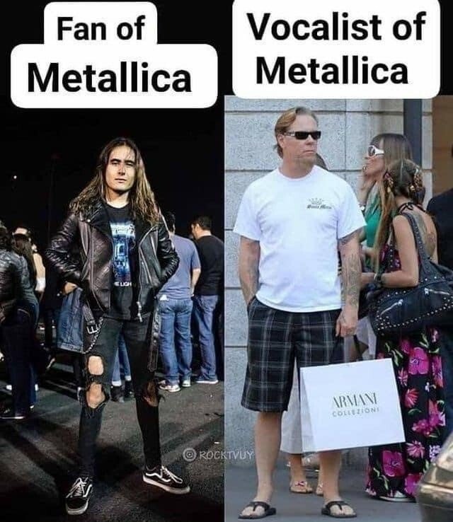 hilarious memes - random memes - metallica memes - Fan of Metallica Vocalist of Metallica Irman Colletion Rocktvuy