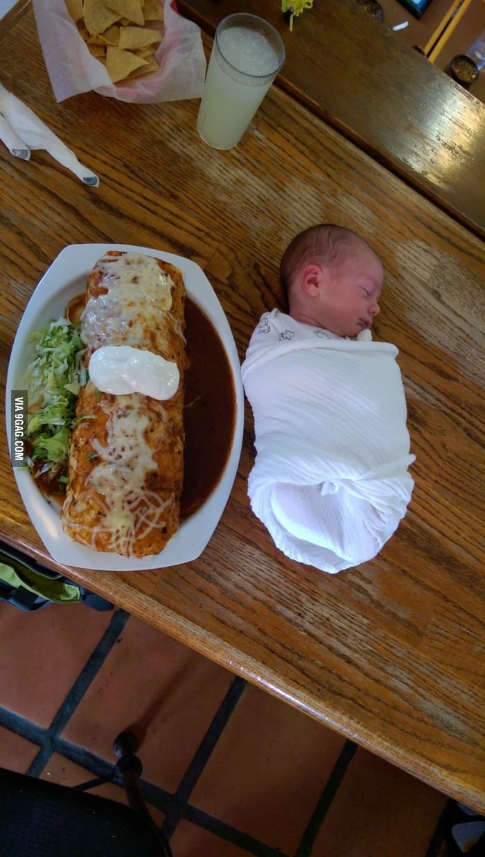 funny memes - fun randoms - baby sized burrito seattle - Via 9GAG.Com