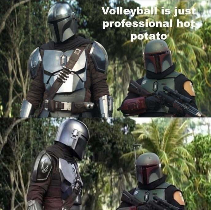 random pics and memes  - volleyball is just professional hot potato - Volleyball is just professional hot potato