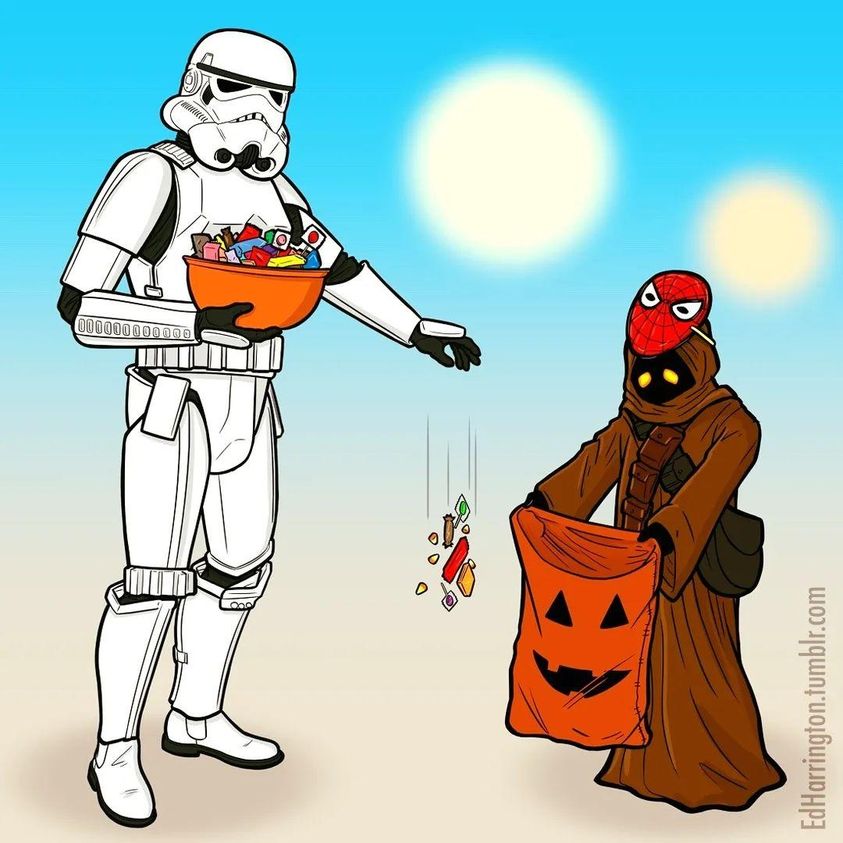 funny tweets and memes - stormtrooper halloween meme