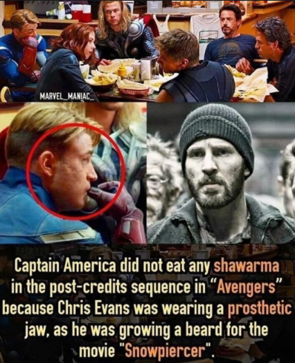 eminem space bound lyrics - MARVEL_MANIAC Captain America did not eat any shawarma in the postcredits sequence in Avengers" because Chris Evans was wearing a prosthetic jaw, as he was growing a beard for the a movie "Snowpiercer".