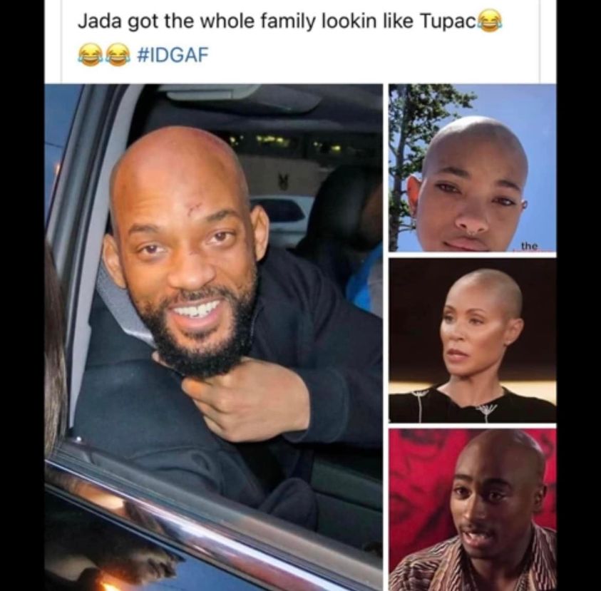 fresh randoms - jada got the whole family looking like tupac - Jada got the whole family lookin Tupac the