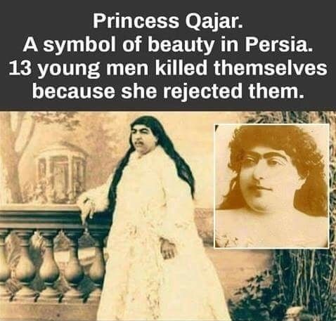 lose yourself in the service - Princess Qajar. A symbol of beauty in Persia. 13 young men killed themselves because she rejected them.