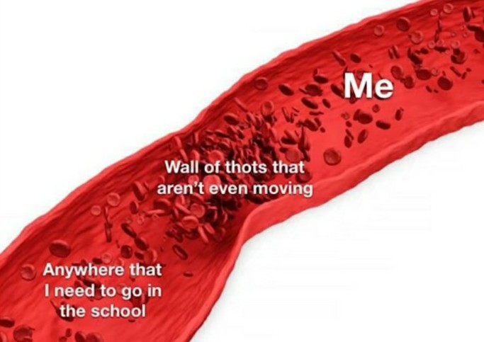 funny memes - fun pics - Me Wall of thots that aren't even moving Anywhere that I need to go in the school