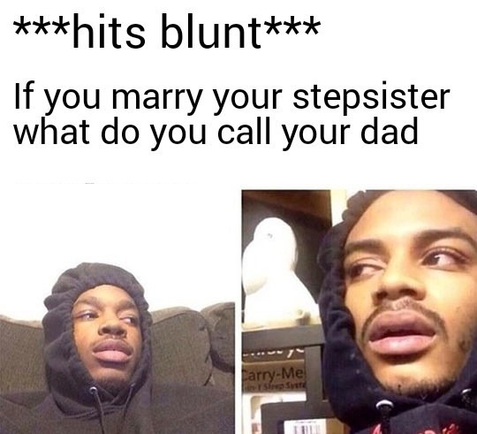 hit blunt - hits blunt If you marry your stepsister what do you call your dad arryMe