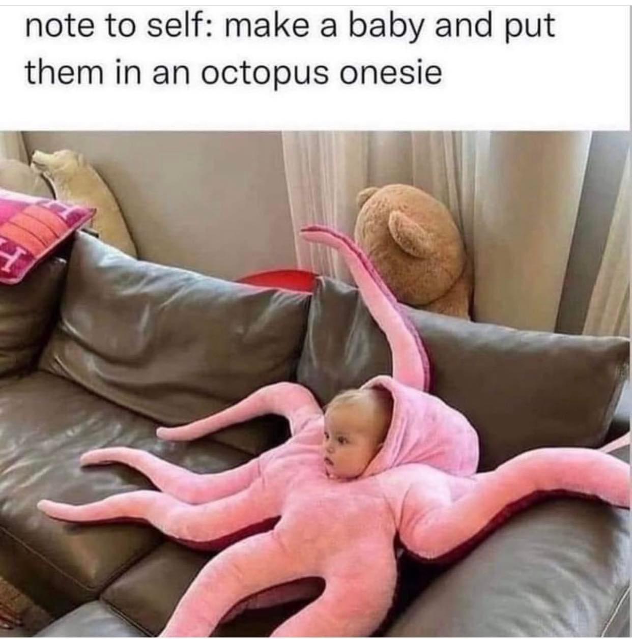 fun randoms - baby octopus costume - note to self make a baby and put them in an octopus onesie
