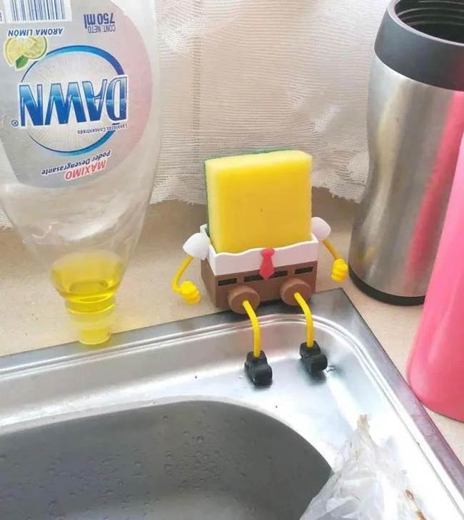 funny memes and pics - sponge bob sponge holder - Maximo Poder Desengrasante Lavalas Concentrado Dawn Cont Neto 750 ml Aroma Limon