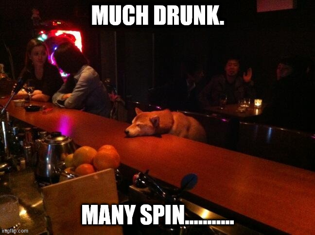 awesome pics and memes - its been a ruff day - imgflip.com Much Drunk. Many Spin..