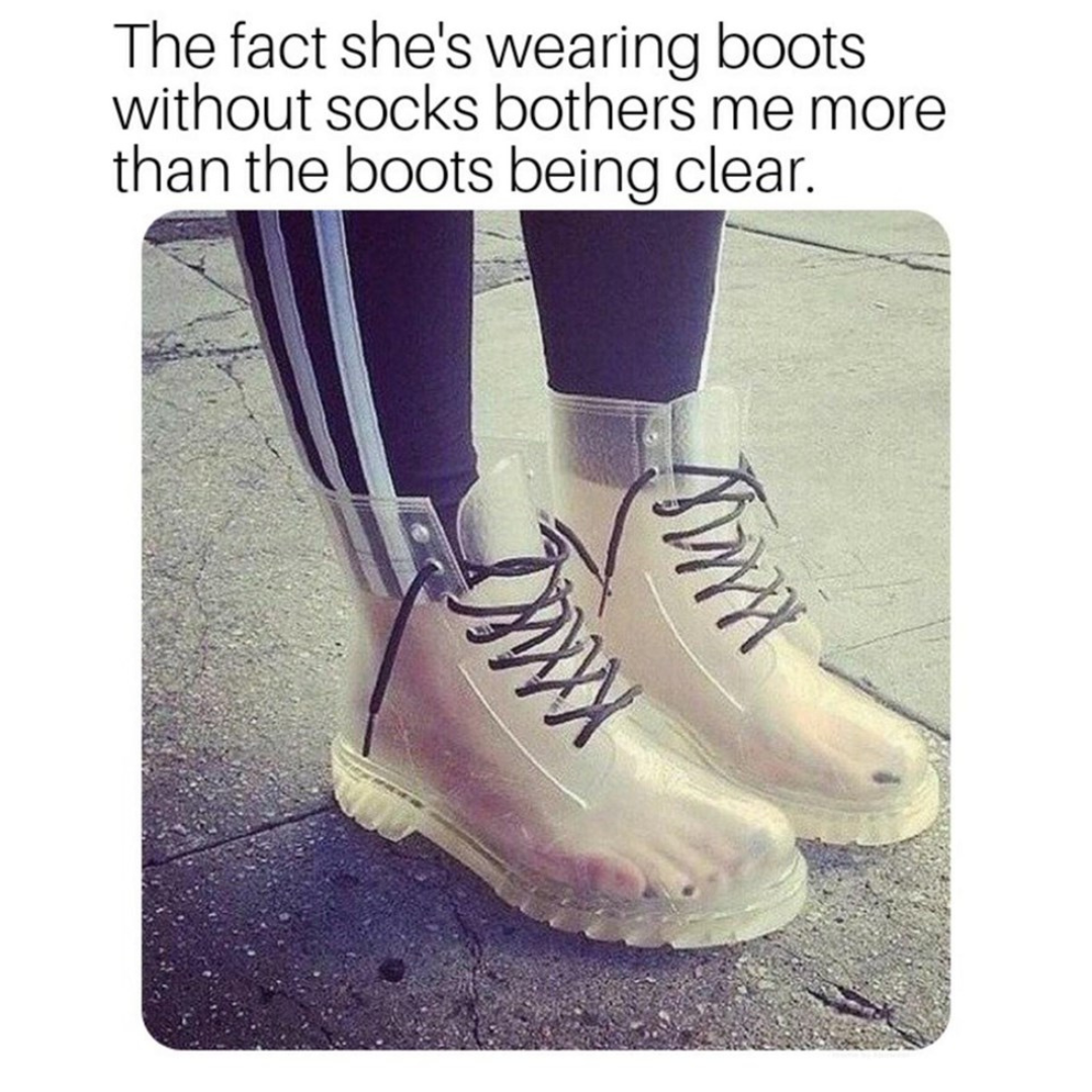 random pics - pack a punch memes - The fact she's wearing boots without socks bothers me more than the boots being clear. Xxxux