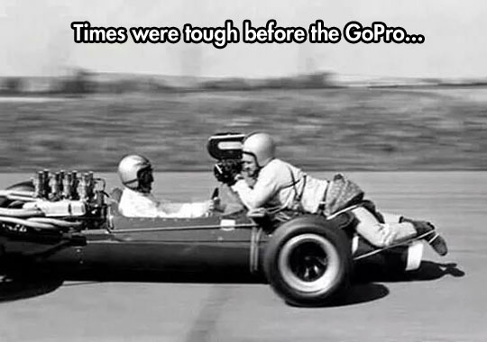 daily dose of randoms - camera car - Times were tough before the GoPro...