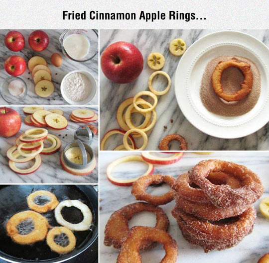 monday morning randomness - Fried Cinnamon Apple Rings... Coc