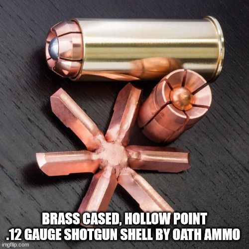 monday morning randomness - dum dums bullet - Brass Cased, Hollow Point .12 Gauge Shotgun Shell By Oath Ammo imgflip.com