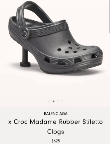 cool pics and funny memes - croc stiletto - Balenciaga x Croc Madame Rubber Stiletto Clogs $625