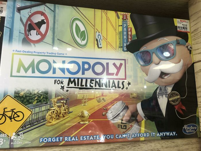 daily dose of randoms - monopoly for millennials items - S470 90 W Ho Ges B PO 2.4 Players 18 Haasteel Full FastDealing Property Trading Game Monopoly Toeparking Free For Millennials. For Tvt www Milline $34.30 Ile Bhg Participation Pl Forget Real Estate.