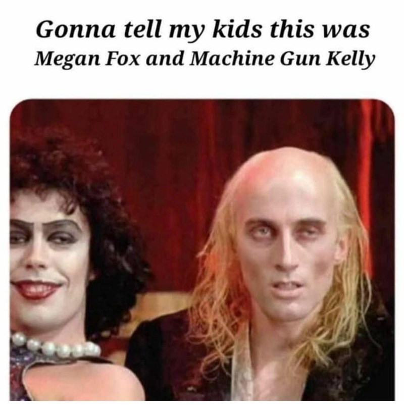 photo caption - Gonna tell my kids this was Megan Fox and Machine Gun Kelly