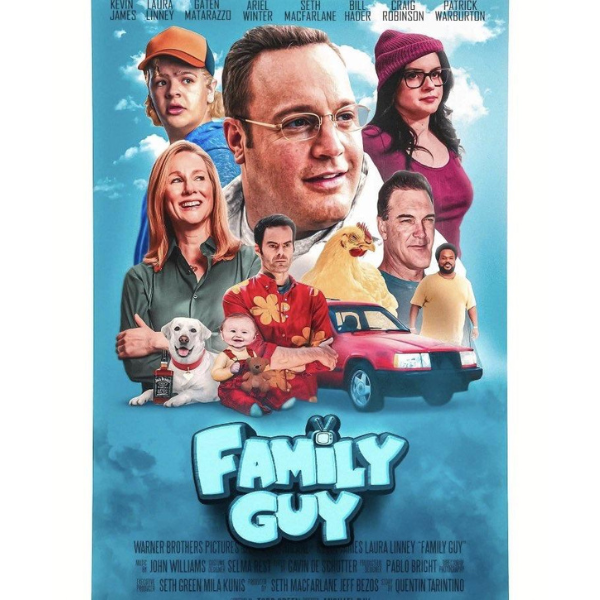 family guy real life movie - Kevin Laura Haten Ariel Seth Craig Patrick James Linney Matarazzo Winter Macfarlane Hader Robinson Warburton Family Guy Warner Brothers Picture Es Laura Linney Family Guy Jn Williams Semar Cafin De Touter "Pablu Bright Seth Gr