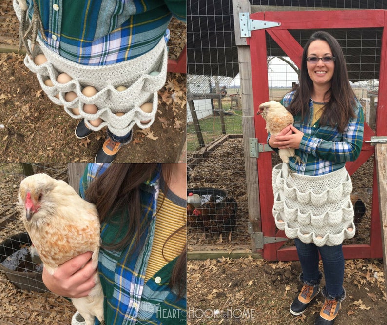funny and random pics - crochet egg apron - Heart Hook Home Croper
