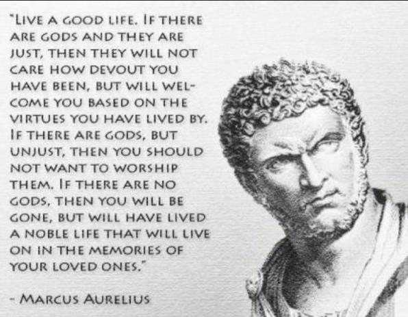 caracalla disdain for plebs - "Live A Good Life. If There Are Gods And They Are Just, Then They Will Not Care How Devout You Have Been, But Will Wel Come You Based On The Virtues You Have Lived By. If There Are Gods, But Unjust, Then You Should Not Want T