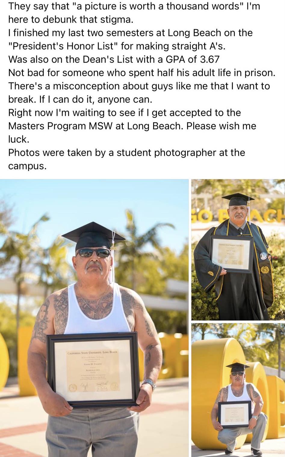 joseph valadez csulb - They say that "a picture is worth a thousand words" I'm here to debunk that stigma. I finished my last two semesters at Long Beach on the "President's Honor List" for making straight A's. Was also on the Dean's List with a Gpa of 3.