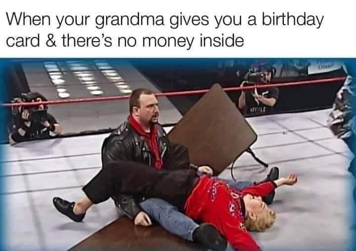 random pics and memes - footwear - When your grandma gives you a birthday card & there's no money inside Attile Git