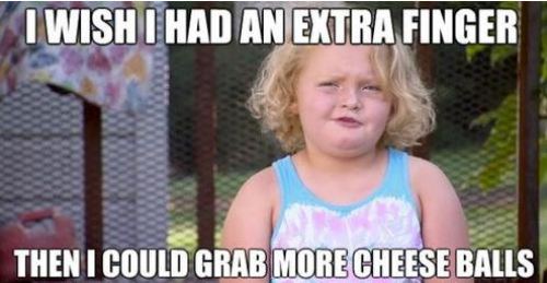 funny randoms - toddler - I Wish I Had An Extra Finger Then I Could Grab More Cheese Balls