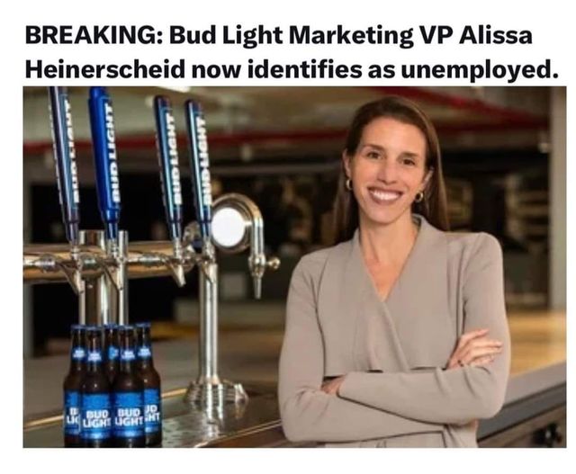 funny randoms - alissa heinerscheid - Breaking Bud Light Marketing Vp Alissa Heinerscheid now identifies as unemployed. Li Andit Org Bud Budd. Light Lightint Bud Light PudLigh