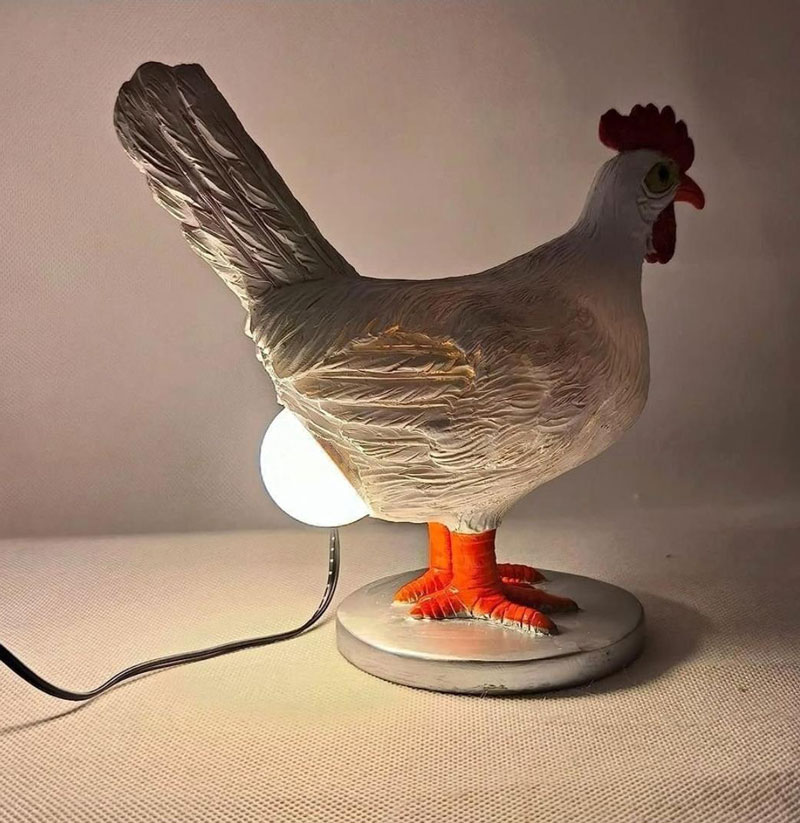 random pics and memes - chicken egg lamp