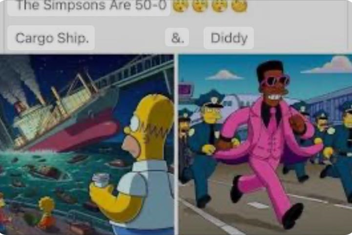 cartoon - The Simpsons Are 5006 Cargo Ship. &. Diddy