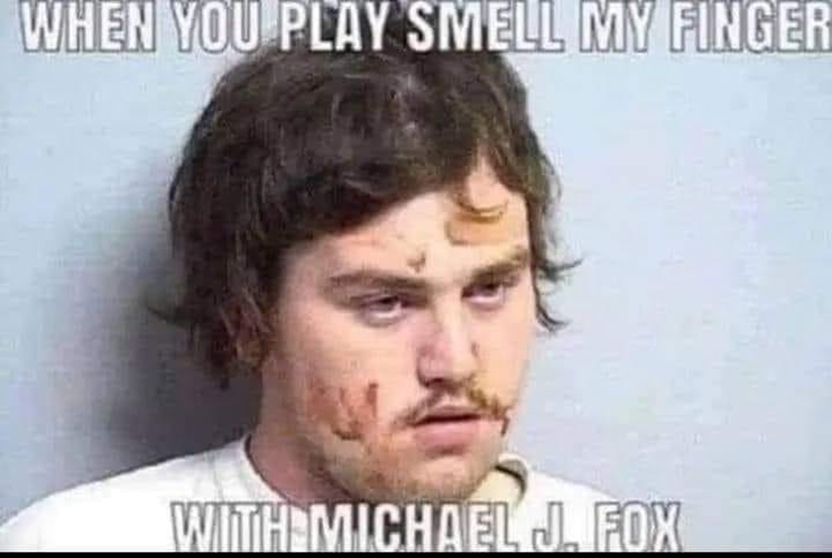 photo caption - When You Play Smell My Finger With Michael J. Fox