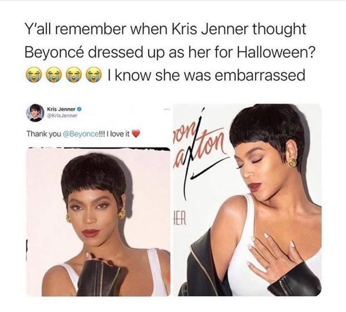 beyonce halloween costume kris jenner - Y'all remember when Kris Jenner thought Beyonc dressed up as her for Halloween? I know she was embarrassed Kris Jenner Jenner Thank you !!! I love it Ton apton Ier
