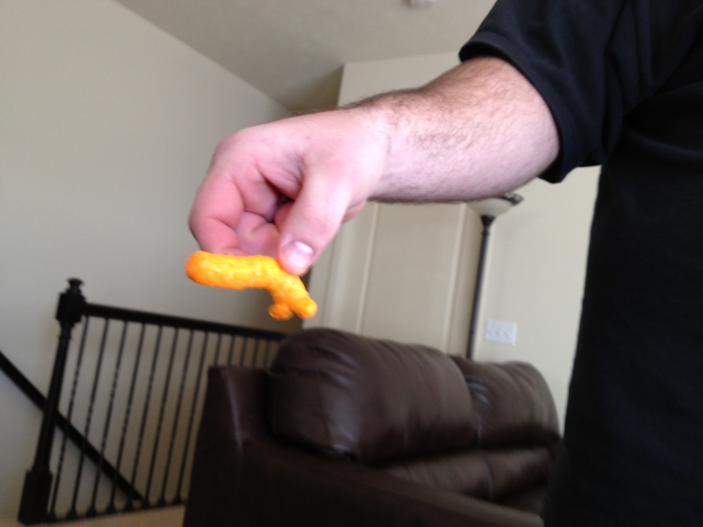 This cheeto looks like a dick with 2 balls