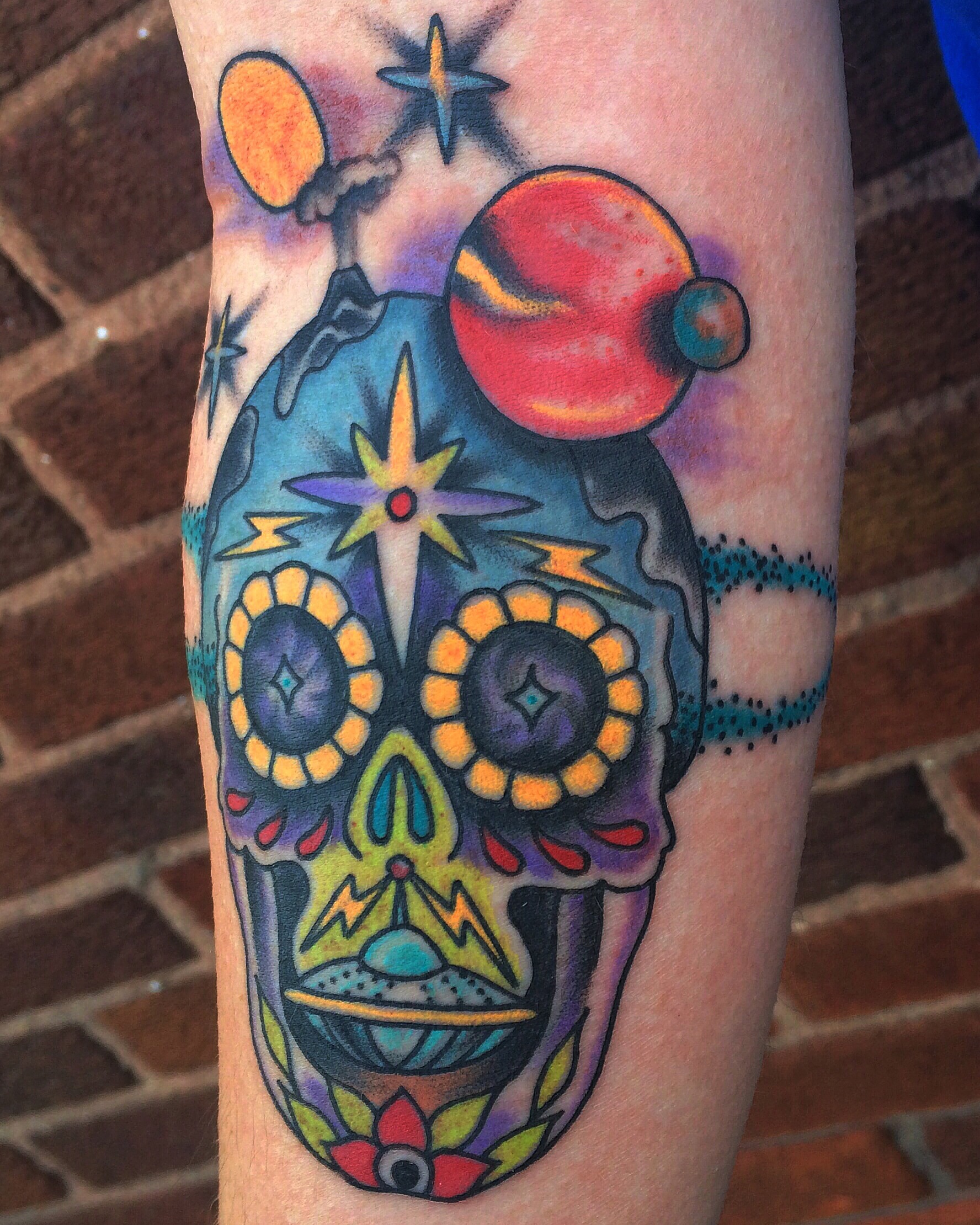 Sugar Skull with Respect to Interplanetary Travel and Cosmic Dust.