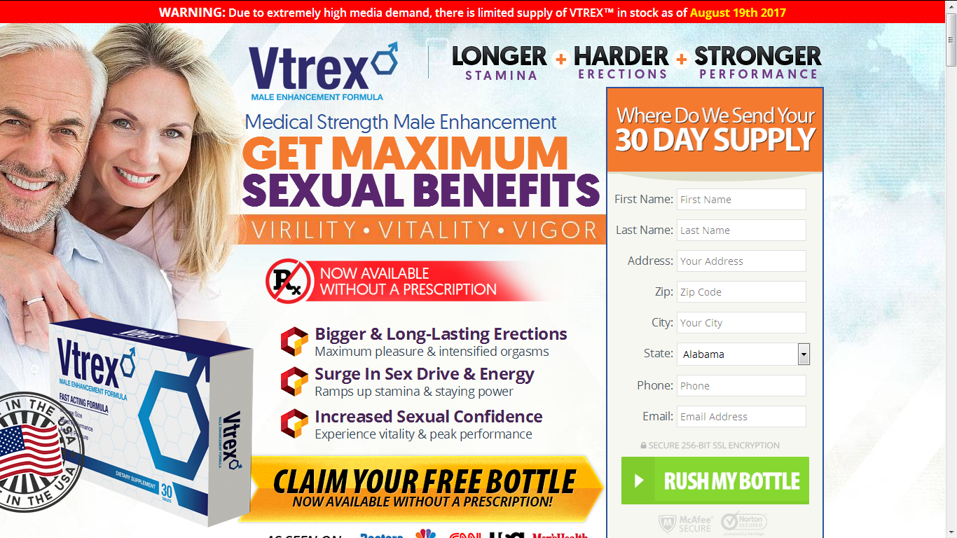 Its fixings have been clinically raised to manufacture one's sexual conjunction. It can change your boring sexual concurrence into hot and hot one. The people who have extended it for two or three months experienced such a substantial number of constructive changed in their sexual concurrence.Ckick here http://maleenhancementmart.com/vtrex/