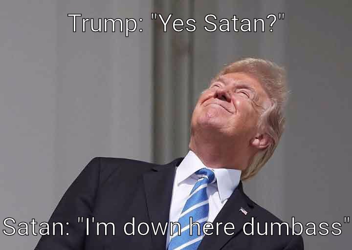 Trump chats with the devil