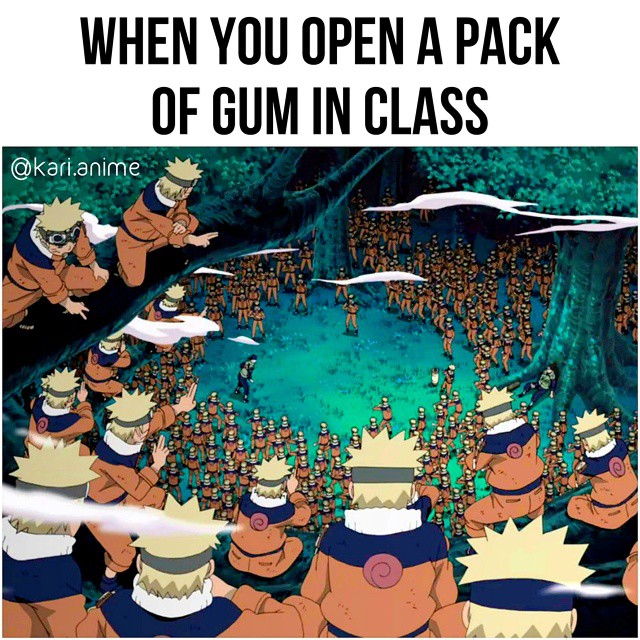 you open a pack of gum - When You Open A Pack Of Gum In Class .anime 0