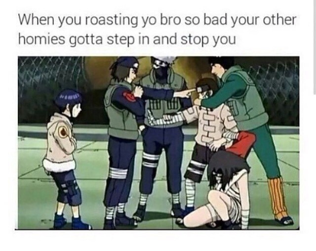 neji vs hinata - When you roasting yo bro so bad your other homies gotta step in and stop you