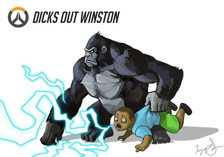 overwatch dank meme - Dicks Out Winston