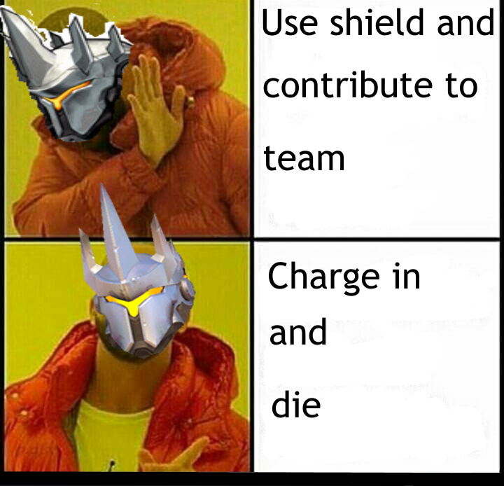 dank overwatch memes - Use shield and contribute to team Charge in and die