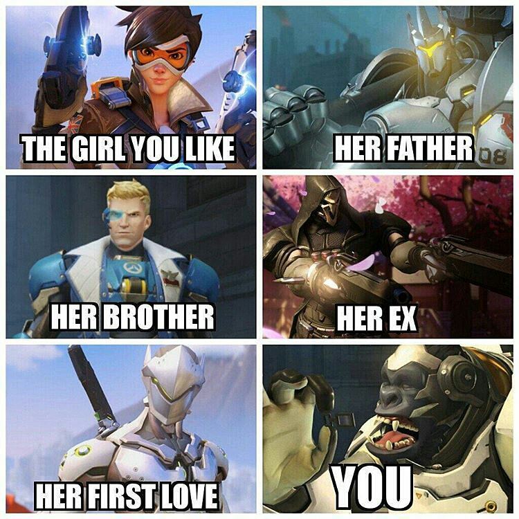 overwatch memes - The Girl You Her Father Her Brother _HER Ex Her First Love You A