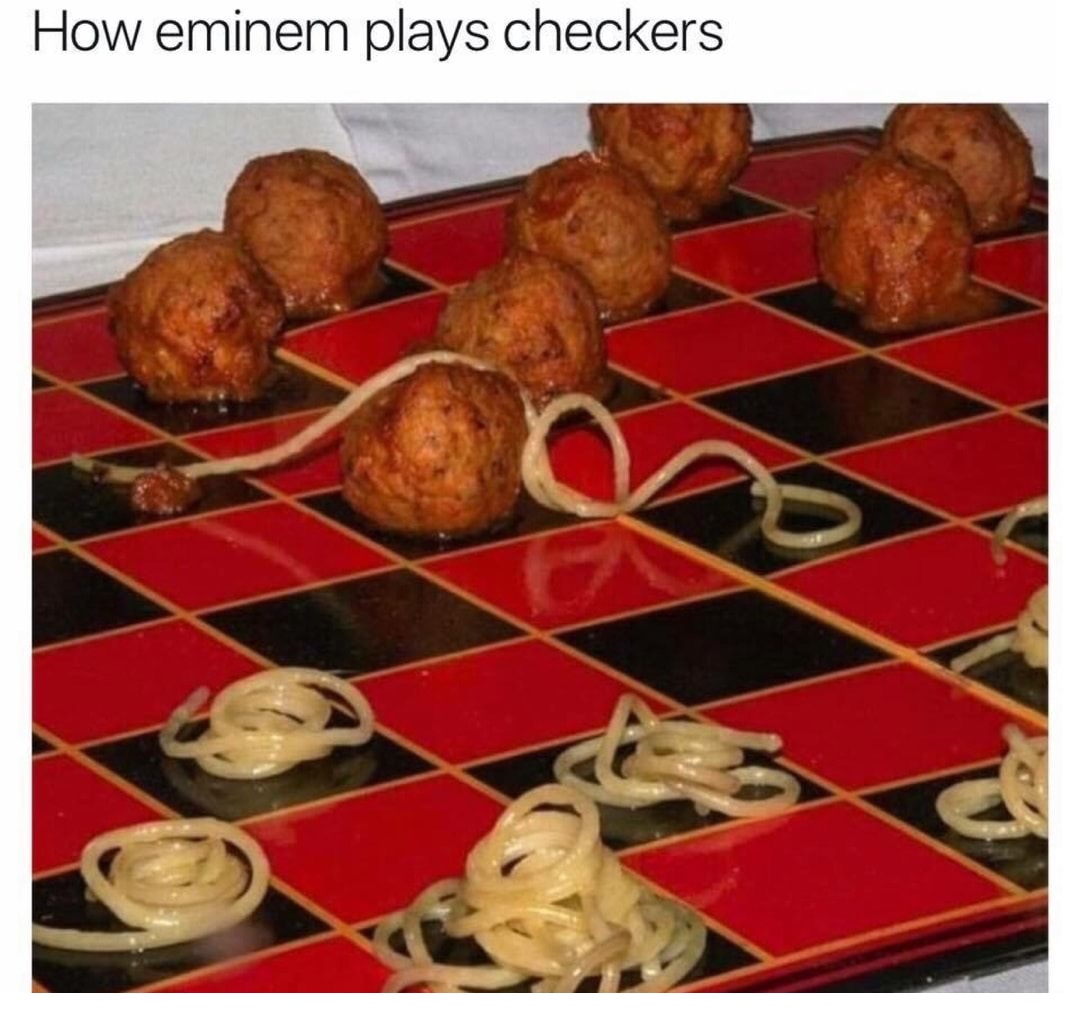 cursed images food - How eminem plays checkers