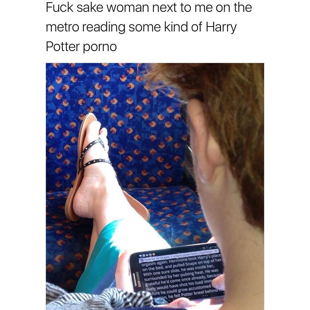ao3 meme - Fuck sake woman next to me on the metro reading some kind of Harry Potter porno Samsung Three for All Chapter Barry orgasm again. Hermione took Harry's place on the bed, and pulled Shape on top of her With one sure slide, he was inside her. sur