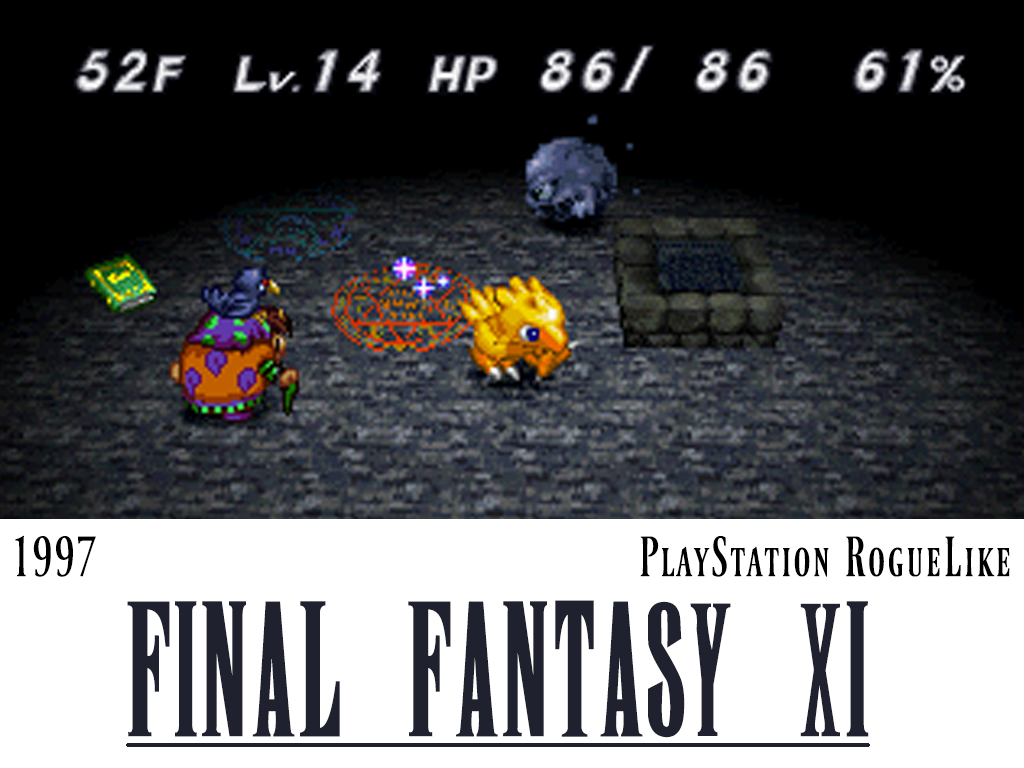 final fantasy - 52F Lv.14 Hp 86 86 61% 1997 PlayStation Rogue Final Fantasy Xi
