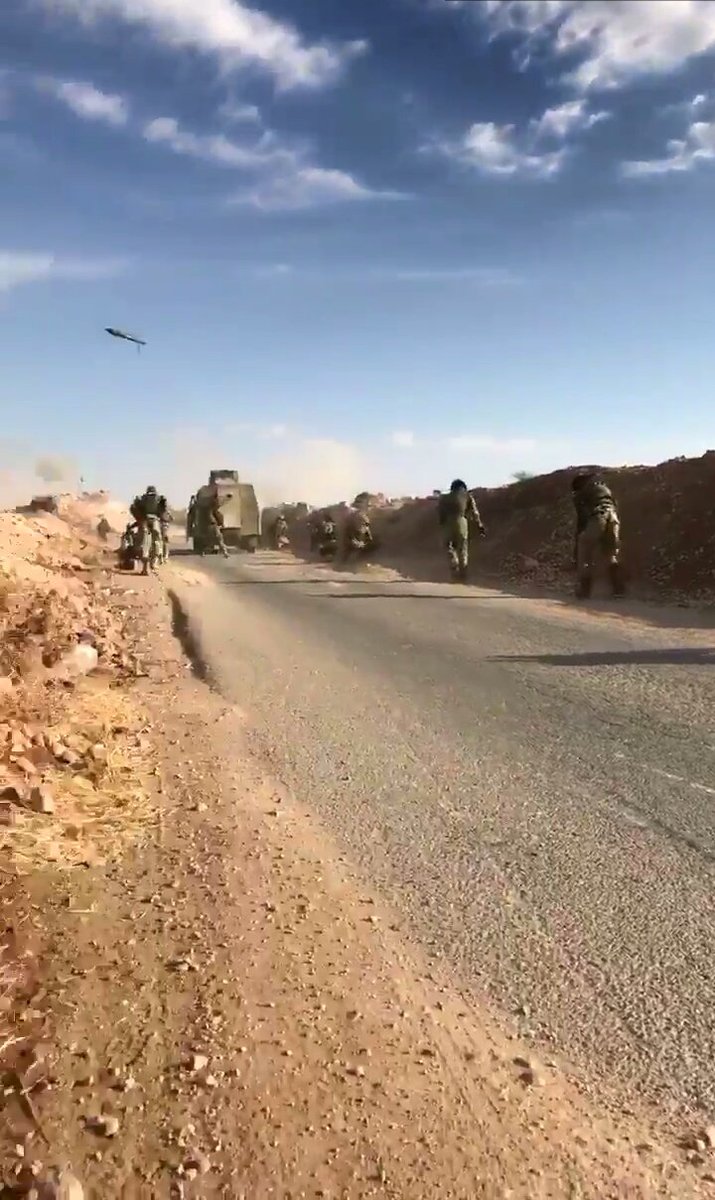 A cameraman with the Syrian freedom fighters who are battling the Russian/Iranian backed assad terror regime captures an RPG round flying over the heads of his comrades in Hama Governorate today (Oct 7th, '17)

The assad regime has lost hundreds of its conscripts and 'elite' fighters over the past two weeks.