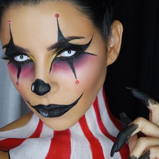 halloween face paint clown